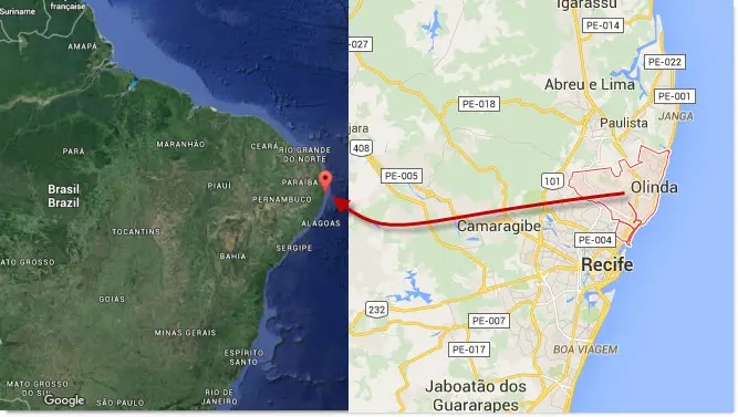 Olinda localisation