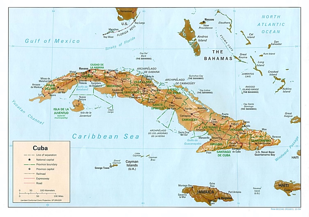 Cuba, carte